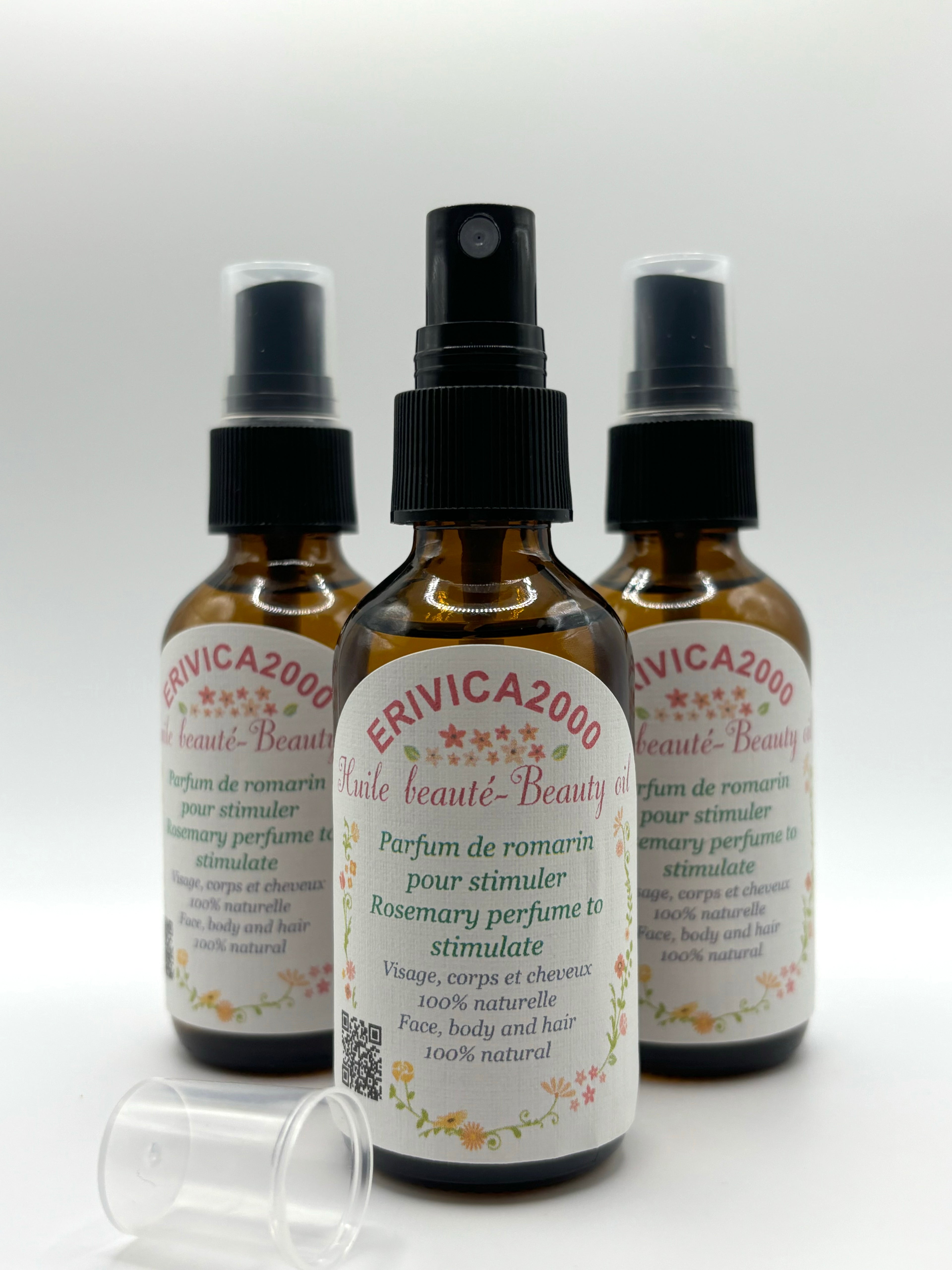 Huile beauté au parfum de romarin pour stimuler