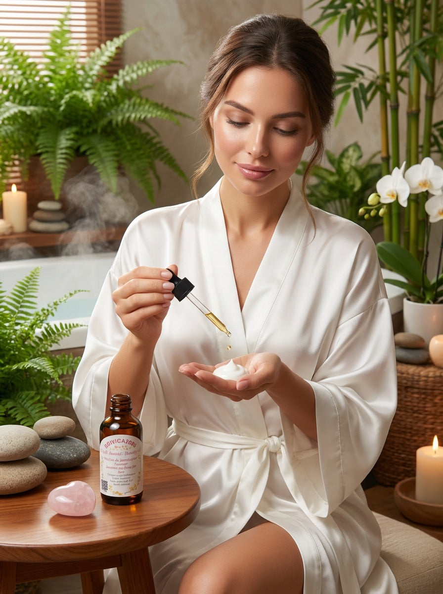 Huile beauté au parfum de jasmin pour l'amour