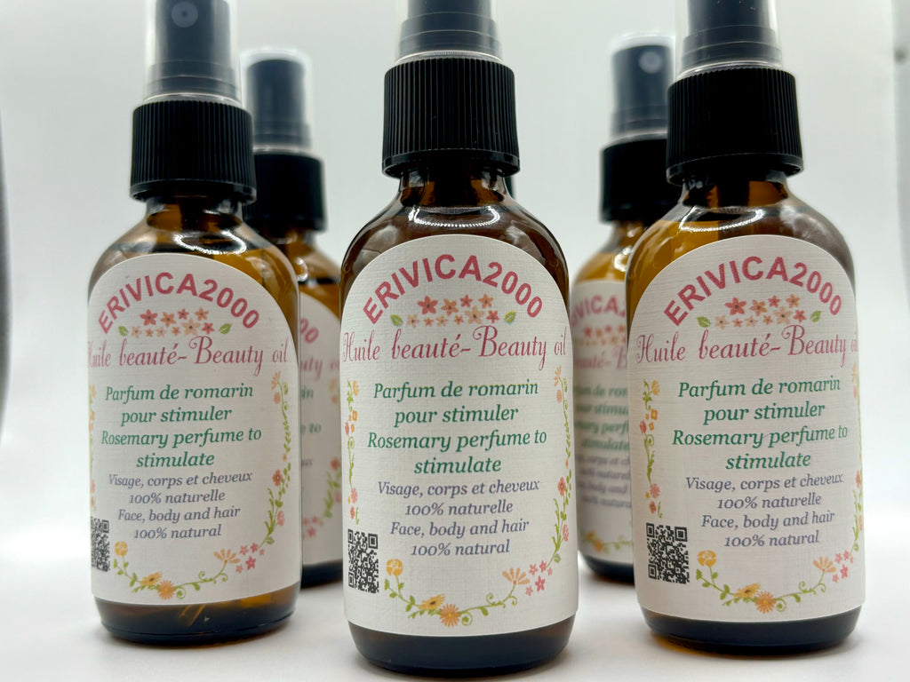 Huile beauté au parfum de romarin pour stimuler